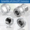 Elesunory 4 Set NPT 3/8 Inch Pressure Washer Coupler, Quick