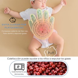 Mano de palma calmante para bebé,Palma calmante para bebés con control remoto,3 modos,palmaditas simulada de ayuda para dormir para bebés durmiendo,tanque interior puede calentar y Calentar barriga ayuda con escape (Azul)