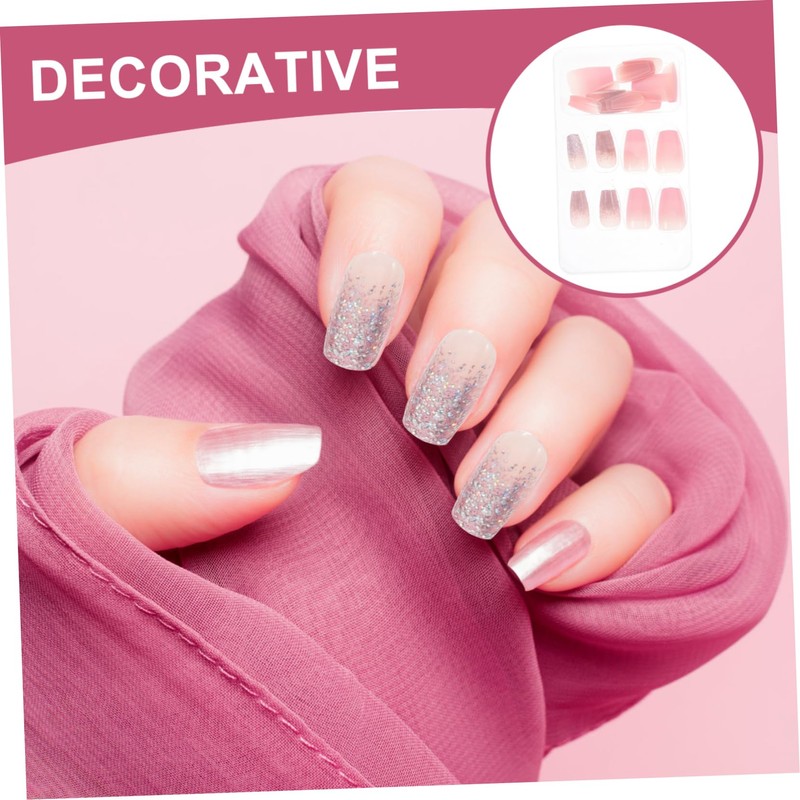 Healvian 24pcs Women Press on Nails Short False Nails Tips