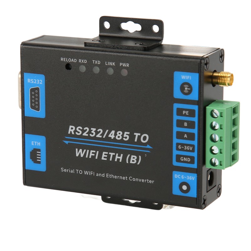 RS232 RS485 Serial to Ethernet Adapter Professional Transparent Transmission Serial