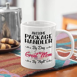 Mother's Day Gift From Daughter, Son To Mom 11oz, 15oz White Ceramic Mug - Package Handler