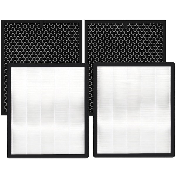 LV-PUR131 Replacement Filters Compatible with LEVOIT Air Purifier Models LV-PUR131s and LV-PUR13, LV-PUR131-RF, 2 Pack True HEPA and Activated Carbon Filters