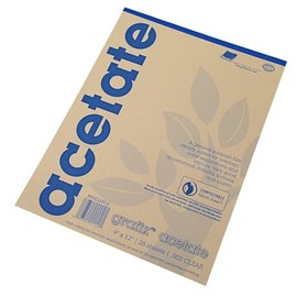 Grafix : Clear Acetate Pad 11x14 inches 0.003 : 25 Sheets