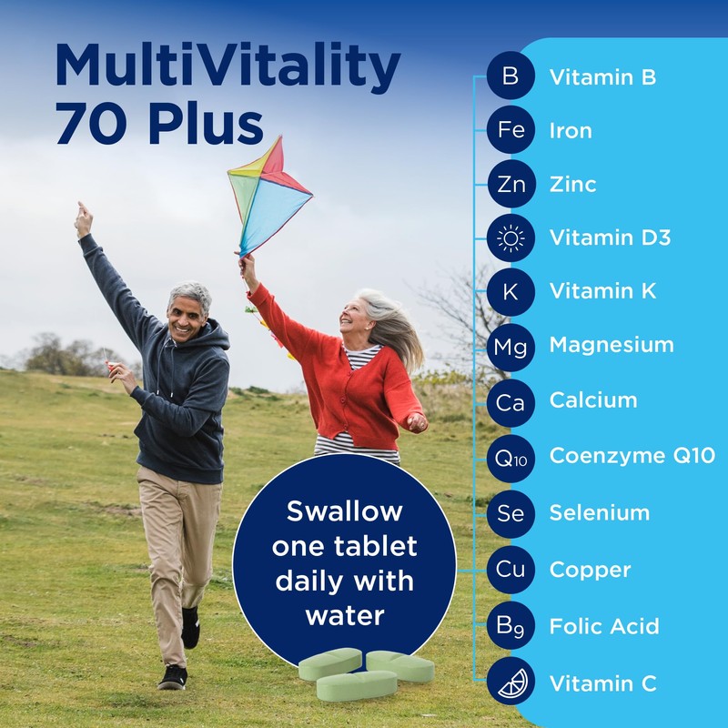 Healthspan Multivitamin 70 Plus | (240 Tablets) | Vitamin C