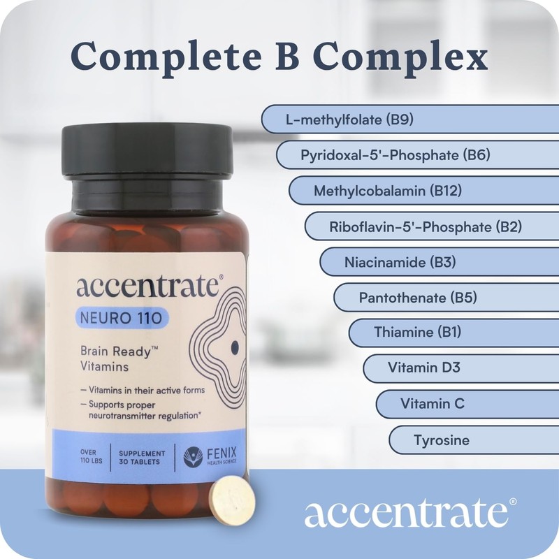 Accentrate Neuro 110- Complete Vitamin B Complex | Methylated Multivitamin