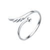 925 sterling silver ring with angel , adjustable