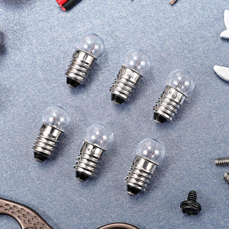 Honoson 20 Pieces E10 Miniature Screw Light Bulbs Replacement E10