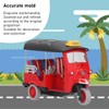 Alomejor Thai Tricycle Car Model, Retractable Thai Tricycle Simulation Alloy