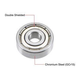 TOP-VIGOR 2Pcs 625ZZ Deep Groove Ball Bearings, Z2 5mm x 16mm x 5mm Double Sealed Industrial Bearings, Chrome Steel P5(ABEC5) Skateboard Bearings for Electrical Instrument Equipment