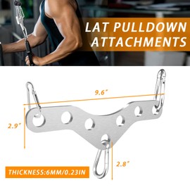 J Bryant Stainless Steel Double to Single Pulley Adapter Plate – Gym Cable Machine Connector with 3 Carabiners for Lat Pulldown, Triceps, Biceps & Functional Training