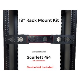 Iron Prints Rack Mount Kit for Scarlett 4i4 4th Gen 1.5U 19” Rack Mount - 4 Variations - Hexagon