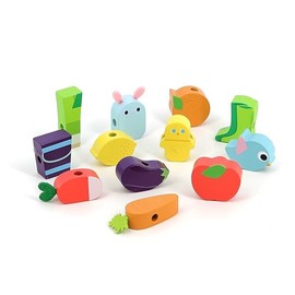 Vilac 1517S First Activity Wooden Bead Game for Threading for Children from 18 Months - Develops Fine Motor Skills and Hand-Eye Coordination - Ideal for Creative Learning and Montessori