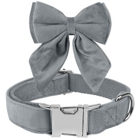 Tie KTWSUEF Dog Collar Bow Tie Velvety Bow Tie for Dogs, Comfortable Durability Collar Dog, Removable and Adjustable Bow Tie Dogs for Weddings, Birthdays, Festive