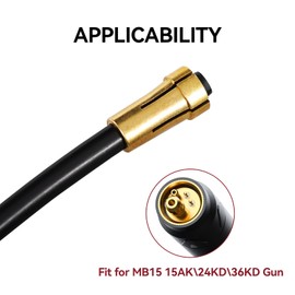 ARCCAPTAIN Conduit Liner Graphene Welding Liner for Aluminum Welding fit MB15 15AK 24KD 36KD MIG Welding Gun Spool Gun MIG200 .023"-.045" 15FT 4.5mm (NOT for MIG205MP)