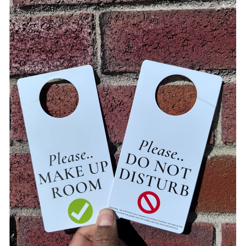 Hotel DND Do Not Disturb sign hanger for door, Sold