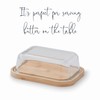 Lacor - 62898 - Butter Container, Bamboo Base, Borosilicate Glass