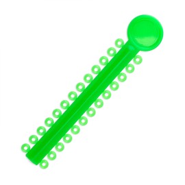 Practicon Orthodontic Ligature Ties, 1040 Elastic Bands for Braces, Elastomeric O-Rings, Rubber Bands for Brackets, Green