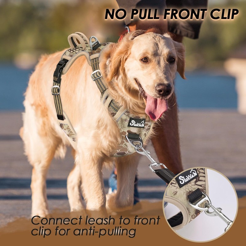 SlowTon No Pull Dog Harness, Heavy Duty No Choke Pet