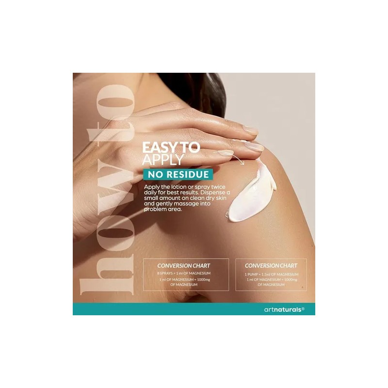 Artnaturals Aceite De Magnesio De 12 Oz Masaje Corporal