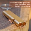4 Piece Double Tube Metal Signal Whistle Set, BQRKOTM Loud