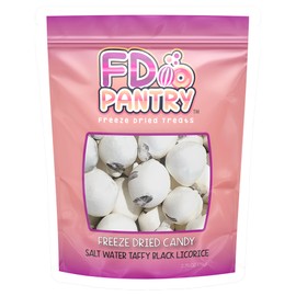 Freeze Dried Candy - Freeze Dried Salt Licorice Water Taffy Treats (Black Licorice 2.75 oz)