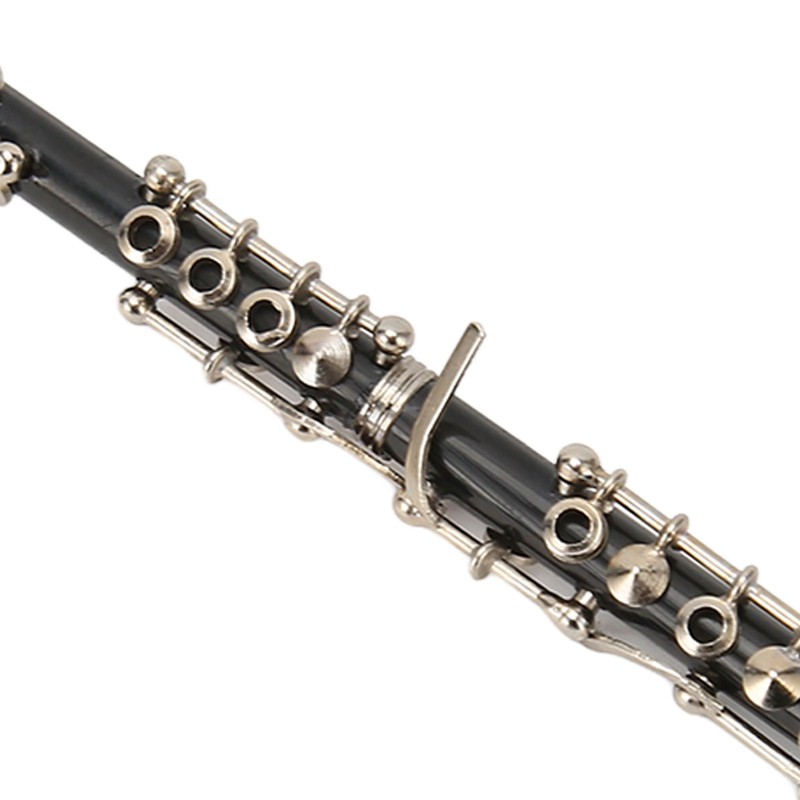 Miniature Clarinet Replica with Stand and Case Musical Instrument Model