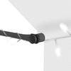ZJMTOCYU Manual Retractable Awning with LED Strip, Adjustable Height and