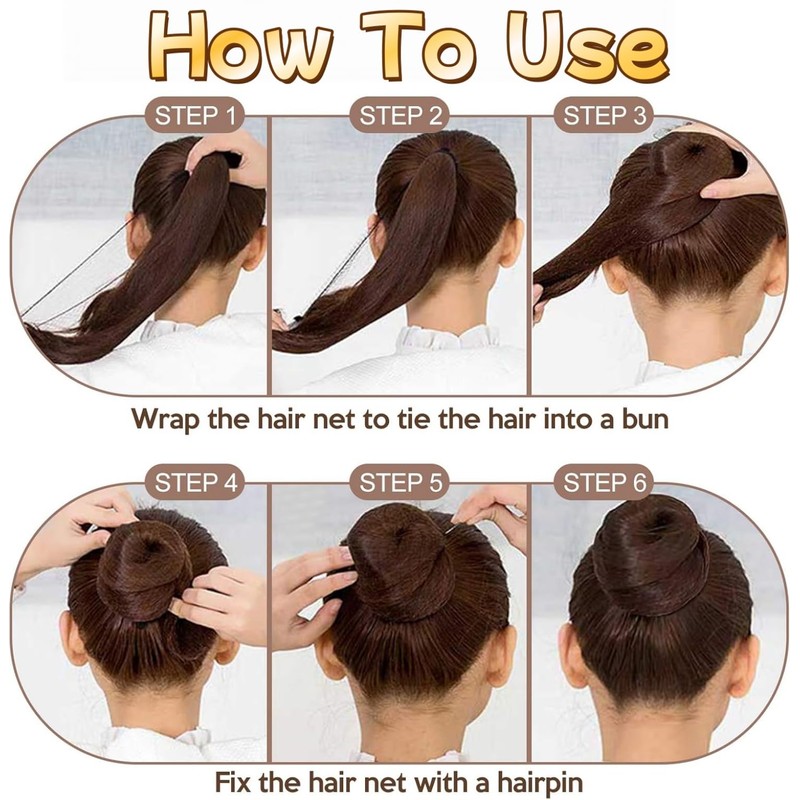 Hair Nets for Buns,20 PCS Bun Nets Blonde and 50