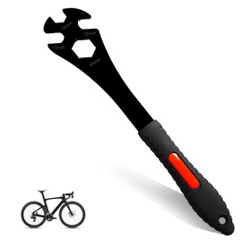 UZSUZZ Pedal Wrench, 4-in-1 Bicycle Pedal Wrench with Extra Long Handle 15/16/24 mm Bicycle Repair Tool for Removing and Replacing Bicycle Pedals Crank Tool