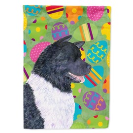 Caroline's Treasures SS4866GF Akita Easter Eggtravaganza Garden Flag Mailbox Flag Decorative Yard Flag Banner Outside Patio Artwork Yard Flower Beds, Garden Size, Multicolor