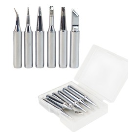 900M Soldering Iron Tips Replacement Kit for Hakko Soldering Station Tool 936 937 Solder Welding Replacement Tip Kit for Welding Equipment (6 pcs Different 900M-T soldering iron head Packed in a box)