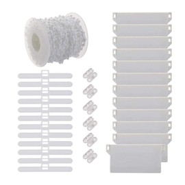 LIFKOME 1 Set Weights Curtain Vertical Accessories Replacement White Er Shade Shades Connector Chain Hangers Spares Roman for with Blind Bottom Plastic Window Cord Clips Hanger Beaded Re