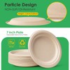 Gezond 100% Compostable Paper Plates 7 Inch, 150pcs Disposable Heavy-Duty