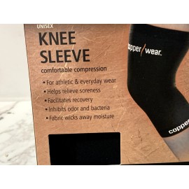 Copper Wear 2X Copper Wear Unisex Compression  Knee Sleeve Large 88% Nylon 12% Spandex NIB