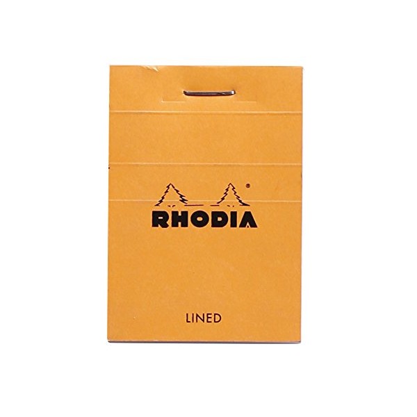 Rhodia Staplebound Notepads - Lined 80 sheets - 2 x 3 in. - Orange cover