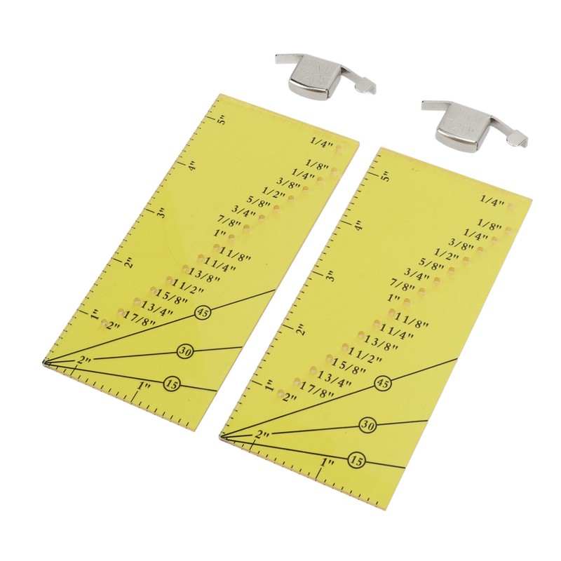 2set Seam Guide Ruler Strong Magnetic Stainless Steel Transparent Acrylic