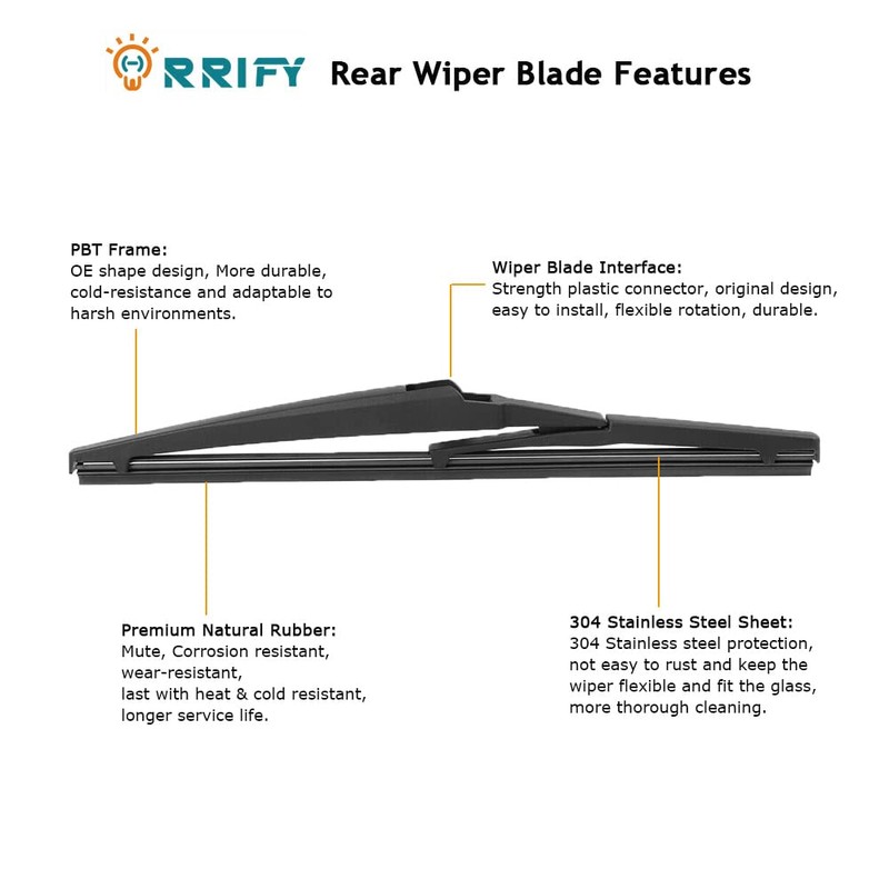 ORRIFY Rear Windshield Wiper Arm Blade Set 85241-42040 for Toyota