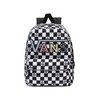 Vans Realm Flying V Black Ashley Blue Backpack, Black/White