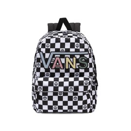 Vans Realm Flying V Black Ashley Blue Backpack, Black/White