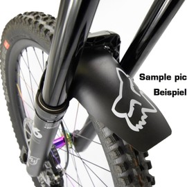 f26 Mud Guard Bicycle MTB DH FR Ebike Compatible with Fox Fork Splash Guard Mudguard (Retro Orange/Logo Black)
