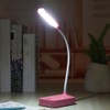 2 Sets LED Desk Lamp Pink Flexible Gooseneck Foldable Home