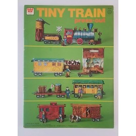 Whitman Vintage Tiny Press Out Train Punch Out Book Paper Doll Toy Mini Model 70s 1975