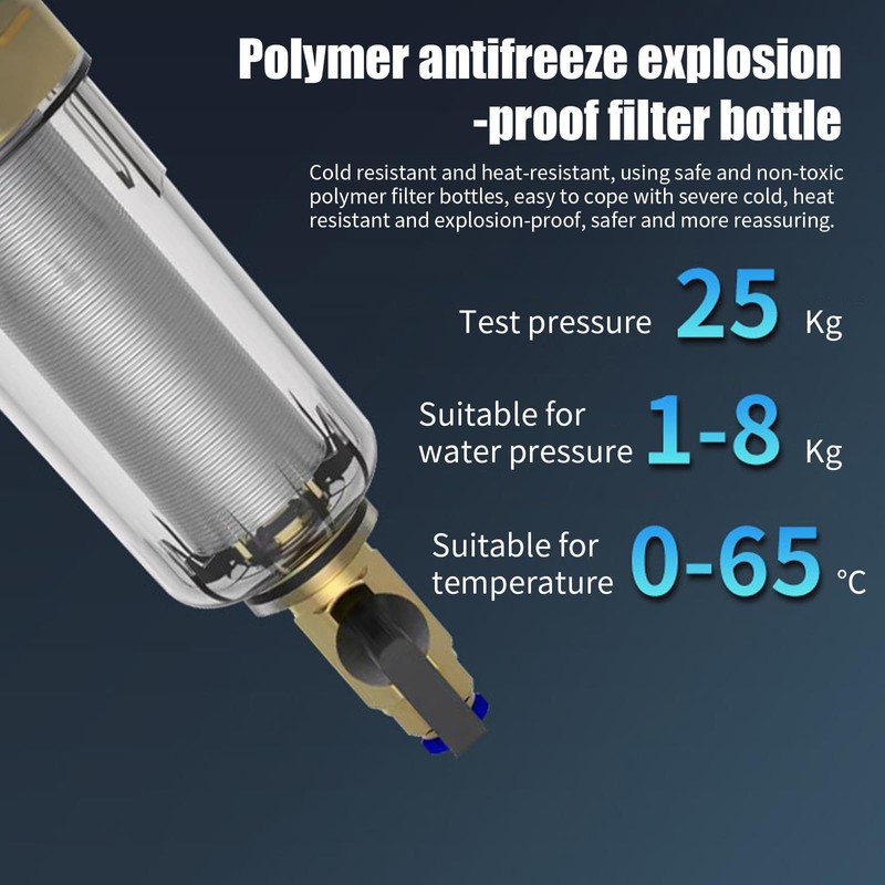 Backwash Filter, Water Filter, Reusable Water Prefilter, Sediment Water Filter,