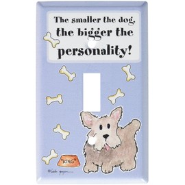 Art Plates - The Smaller the Dog Switch Plate - Single Toggle