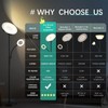 marctronic White Floor Lamp, 42W 4000LM Super Bright LED Room