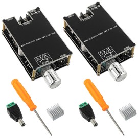 EPLZON ZK-1001B TWS Bluetooth Amplifier Board DC 7-24V 100W Mono Audio Power Amp Module with Box Matching Function Support AUX/Bluetooth/USB for Car Home Speaker System Password Free(2Pack)
