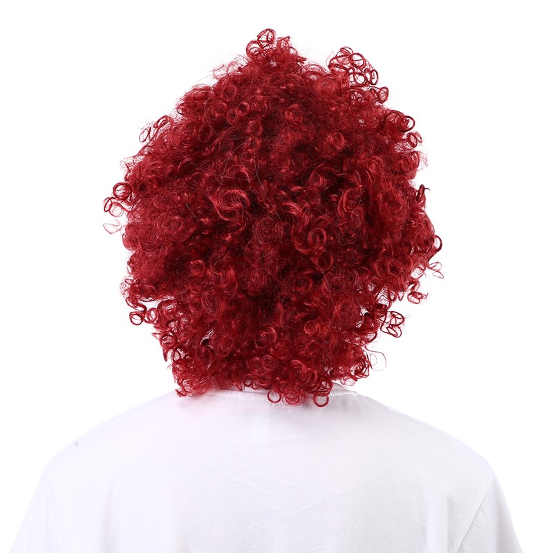 Curly Wavy Wigs Women Female Synthetic Hair Burgundy Wigs for