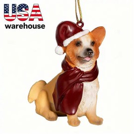 Resin Welsh Corgi Christmas Keepsake-Holiday Ornament, Resin Gift for Corgi LoversColor: Corgi, Size: One Size