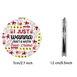 CHOORO Murder Tv Show Crime Junkie Gifts I Just Wanna Craft and Watch True Crime Makeup Mirror (Watch True Crime M)