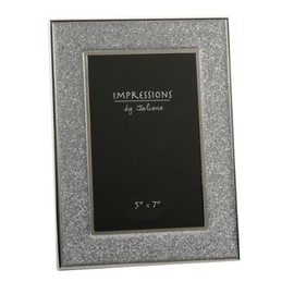 Sparkly Silver Glitter Impressions Picture Photo Frame 5" x 7"